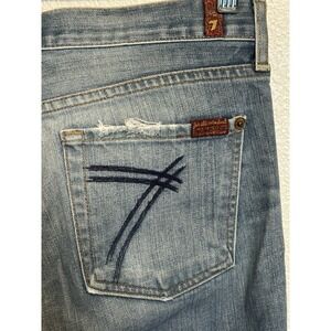 7 Seven for All Mankind DOJO Flare Jeans Y2K Women's Size 28X32  Embroidered USA